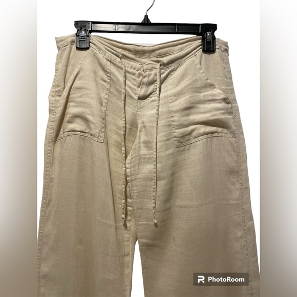 Gap  Linen Wide-Leg Pants size 1 - Picture 3 of 5